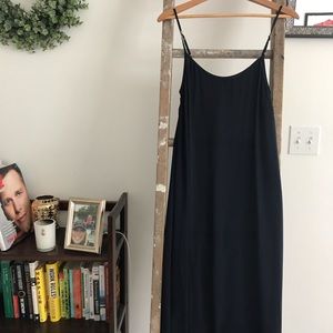 Navy JCrew Silk Maxi Dress
